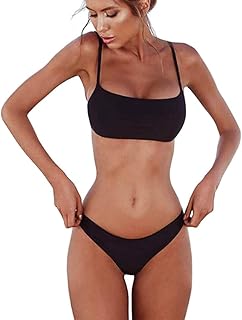ENSEMBLE BIKINI DEUX PIÈCES TAILLE BASSE POUR FEMME AVEC HAUT PUSH-UP BRÉSILIEN