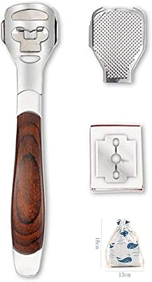 Rasoir pour pieds avec manche en bois pour éliminer les peaux dures
