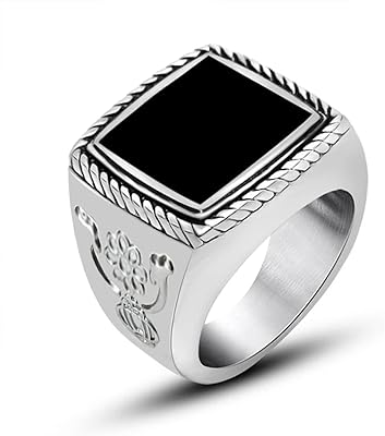 Bagues en argent pour hommes et femmes, bagues en acier inoxydable plaqué argent