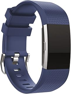Bracelet de montre intelligente de remplacement en silicone skido compatible avec fitbit