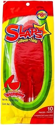 Dulce biggio slaps saveur pastèque et bonbon mexicain (10 sucettes)