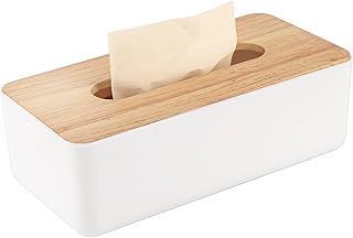 Couvercle de boîte à mouchoirs rectangulaire pour en papier jetables support bois le rangement