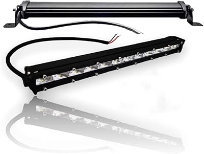 Bande lumineuse led à une rangée. 20" 120w. réflecteur 6d. lampe de travail