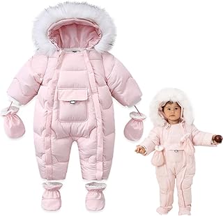 Combinaison de neige pour enfants avec capuche et fermeture éclair pour l'hiver