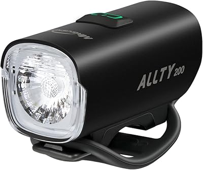 Phare de vélo magic shine 200, ipx6 résistant aux intempéries, charge rapide usb-c
