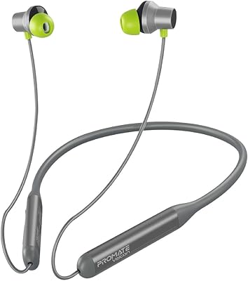 Écouteurs tour de cou sans fil promate écouteurs bluetooth hd à suppression active