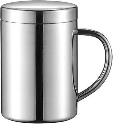 Tasse isolée yolney, tasse à café anti-brûlure à double paroi de 400 ml