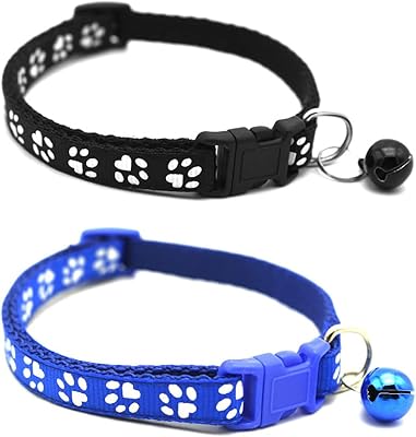 Collier pour chat aurete avec clochette, deux pièces, collier pour chat amovible