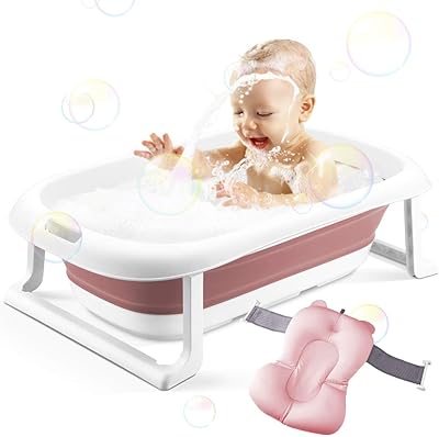 Baignoire gonflable beoaf baignoire pliable pour bébé baignoire pliable pour nouveau-né avec oreiller