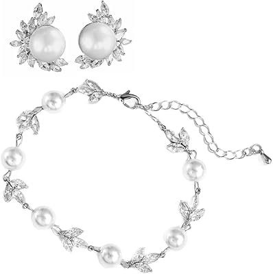 Pamir store : parure de bijoux pour femme, bracelet et boucles d'oreilles en argent sterling 925, design marquise, cadeau de bijoux pour anniversaire, fête des mères, saint-valentin et toutes les occasions pj1061, 7", argent sterling, zircon. Le discount haut de gamme, c'est possible avec Diaytar