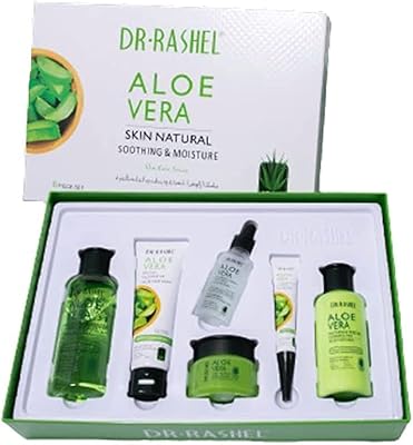 Ensemble de 6 pièces d'aloe vera apaisant et hydratant du dr rachel