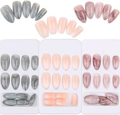 Faux ongles en acrylique dégradé de cercueil en couleurs dégradées - 3 boîtes