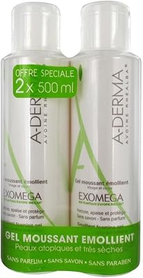 Aderma exomega gel moussant émollient 2 x 500ml