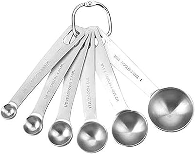 Ensemble de 6 cuillères à café en acier inoxydable, outils pour mesurer