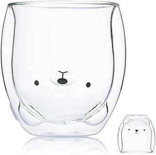Tasses mignonnes tasse à expresso isolée en verre à double paroi, tasse à