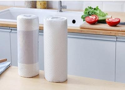 Lingettes nettoyantes jetables nd, 50 feuilles par rouleau