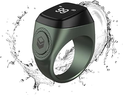 Bague tasbih mâle, 20 mm, verte d'ikebla