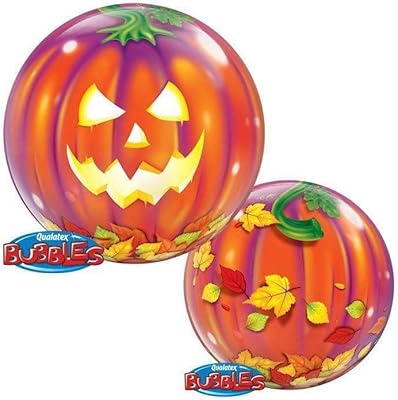 Ballons à bulles qualatex jack o'lantern 2221726 22 pouces, orange