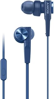 Écouteurs intra-auriculaires sony mdr-xb55ap avec microphone (bleu)