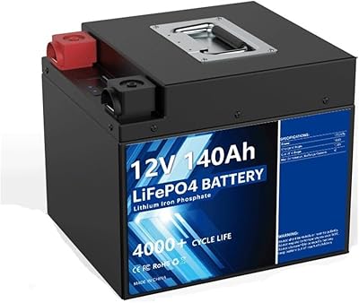 Batterie lithium-ion lifepo 4 12v 140ah 100ah, capacité de 4000 + tr/min