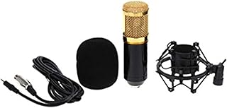 Microphone d'enregistrement vocal à condensateur avec pied de micro et câble audio compatible