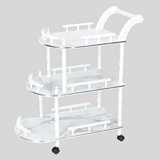 Chariot de service alimentaire (blanc)