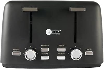 Grille-pain électrique japonais avra, 1600 w, 4 emplacements, bac à miettes amovible, finition