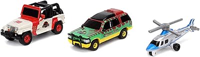 Jada toys nano hollywood jurassic world jouet d'équitation 3 pièces, rouge