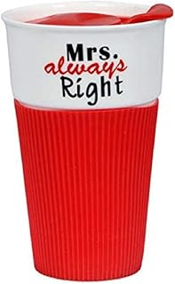 Tasse shalo avec silicone, rouge/blanc, 450 ml, jz1503r