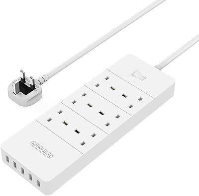 Rallonge avec protection supérieure contre les surtensions multiprise nt-on avec rallonge de 15