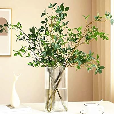 Branches de feuilles artificielles de ficus microcarpa pour plante d'intérieur à feuilles persistantes