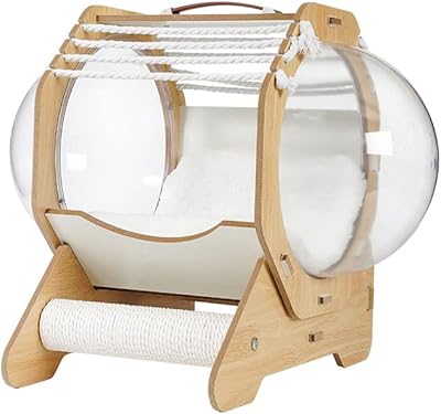 Maison pour chat sabo space capsule meubles en bois pour chats lit chaud