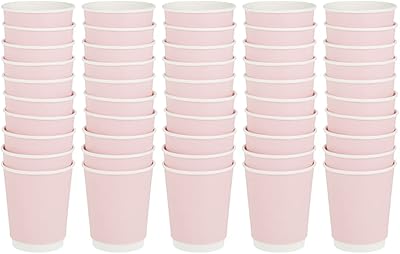 Tasses à café jetables en papier double paroi snh, paquet de 50, 8