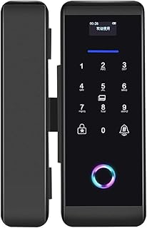Serrure de porte en verre intelligente coulissante électronique empreinte digitale mot