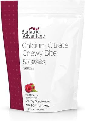 Bariatric advantage citrate de calcium à croquer 500 mg avec vitamine d3 pour
