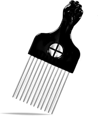 Afro pick magic hair bobines outil carré métal naturel coiffure africaine
