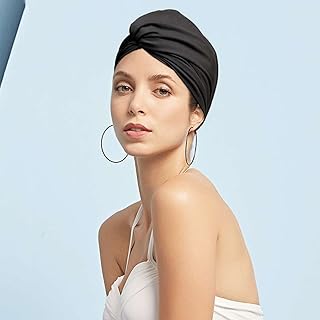 Bonnet de bain javiost pour femme en polyester et latex doublé avec protection