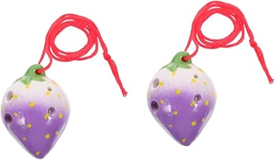 Toddmomy 2 pièces fraise 6 trous ocarina kid instrument professionnel instrument de musique