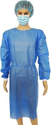 Paquet de 10 blouses de protection jetables, tabliers d'isolation pour adultes en pp