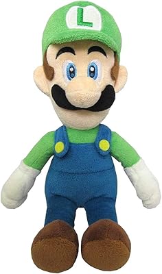 Poupée en peluche luigi sane sous licence officielle super mario, ac02, multicolore