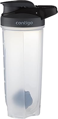 Bouteille de shake protéiné contigo shake & go fit avec boule mixeur