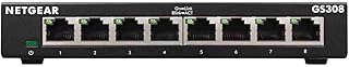 Switch gigabit netgear gs308 8 ports, hub, hub ethernet, ordinateur de bureau, métal