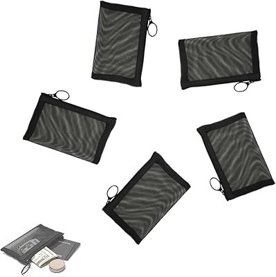Sacs en filet à fermeture éclair, organisateur d'accessoires cosmétiques, sac de rangement