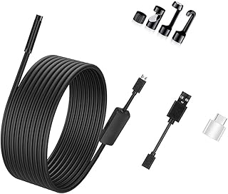 Caméra d'inspection endoscopique usb endoscope 1200p hd caméra endoscope 3 en 1 étanche ip68 tube de serpent flexible caméra de tuyau de vidange d'évier pour pc/ordinateur portable//téléphone android/windows/tablette (noir, 5 m/16,4 pieds). Électroménager, mode, beauté... Diaytar a tout en stock