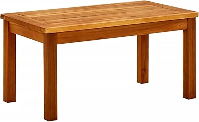 Table basse en bois d'acacia massif fidaxl pour jardin extérieur, meubles en bois