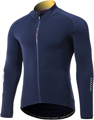 Maillot de cyclisme pour hommes, maillot de cyclisme réfléchissant à manches longues
