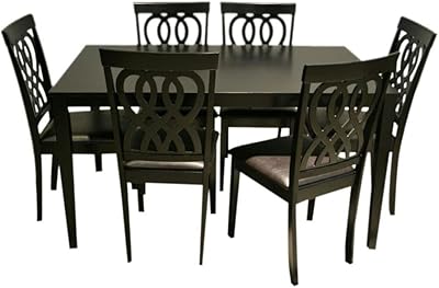 Ensemble de table à manger 6 places en bois massif malaisien r2r furniture