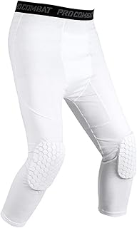 Collants de basket-ball avec genouillères pour enfants et jeunes, collants capri 3/4, blanc, m. Diaytar : Des offres irrésistibles chaque jour