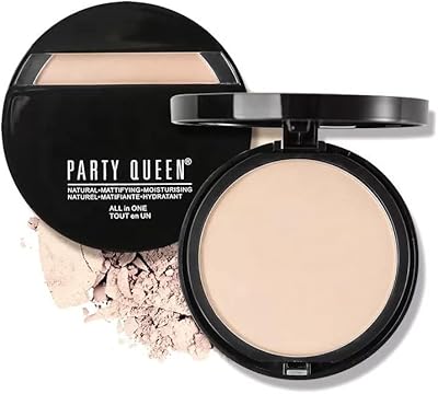 Poudre pressée mate lisse party queen radiance, poudre compacte oil control fix. (light)