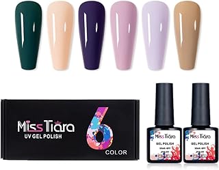 Miss tiara diy ensemble de 6 vernis à ongles gel uv et led